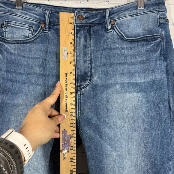 Judy Blue Skinny Fit High Rise Jeans Size 32 Blue Medium Wash Denim Stretch - Picture 7 of 15